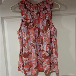 Nine West Multicolor Floral Sleeveless Blouse